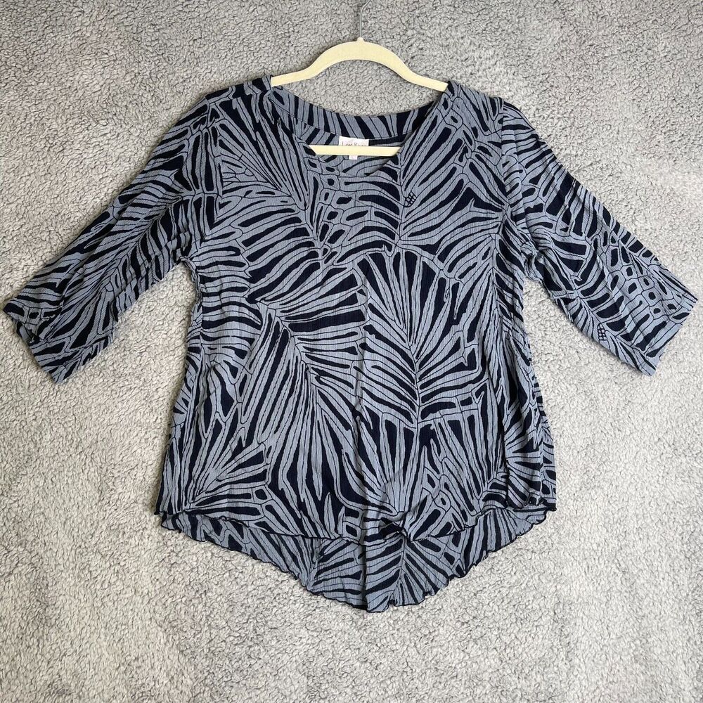 Lost River Blouse Top Womens Large Hawaiian Tropical Print